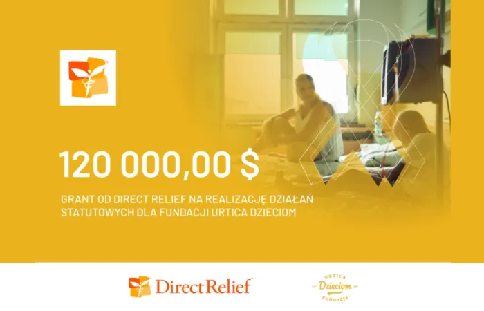 Grant od Direct Relief dla Fundacji Urtica Dzieciom